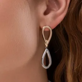 BRINCO GOTA DUPLA RODIO BRANCO