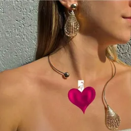 COLAR CHOKER ARO GOTA REDE BANHO OURO 18K