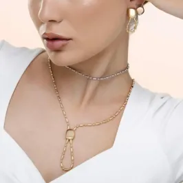 COLAR CORRENTE BEAD DOURADO