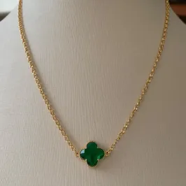 COLAR LARA TREVO VERDE GRANDE