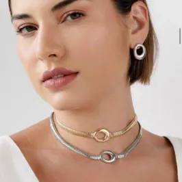 COLAR MALHA ITALIANA CIRCUNFERENCIA ORGANICA