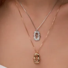 COLAR VENEZIANA COM PINGENTE BANHO OURO