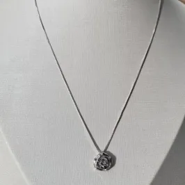 COLAR VENEZIANA COM PINGENTE ROSA