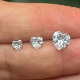 TRIO PEDRARIA CORAÇÃO ZIRCONIA OURO