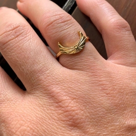 ANEL LUA REGULÁVEL  COR PRATA BANHO RODIO BRANCO