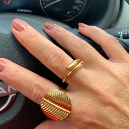 ANEL ANA LUISA AJUSTAVEL BANHO OURO 18K