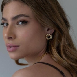 BRINCO CIRCULOS ENTRELAÇADOS RÓDIO BRANCO CO PRATA