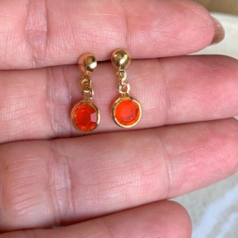 BRINCO ELIZABETH PEDRA LARANJA