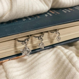 TRIO ESTRELINHAS ZIRCONIA PENDURICALHO RODIO BRANCO COR PRATA