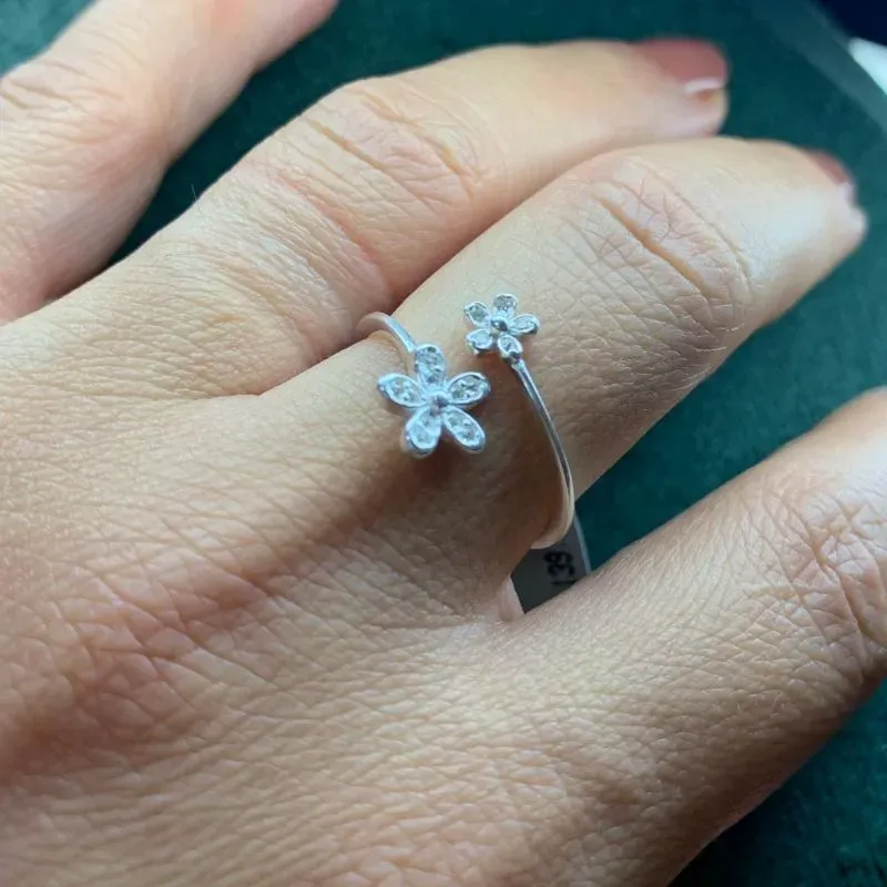 ANEL FLOR PRATA 925