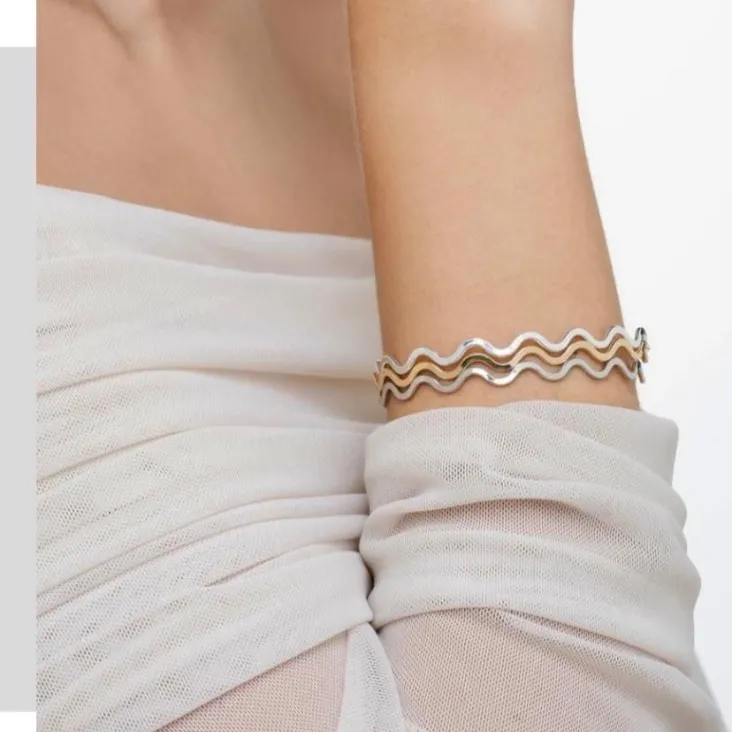 BRACELETE ORGANICO ZIGZAG DOURADO