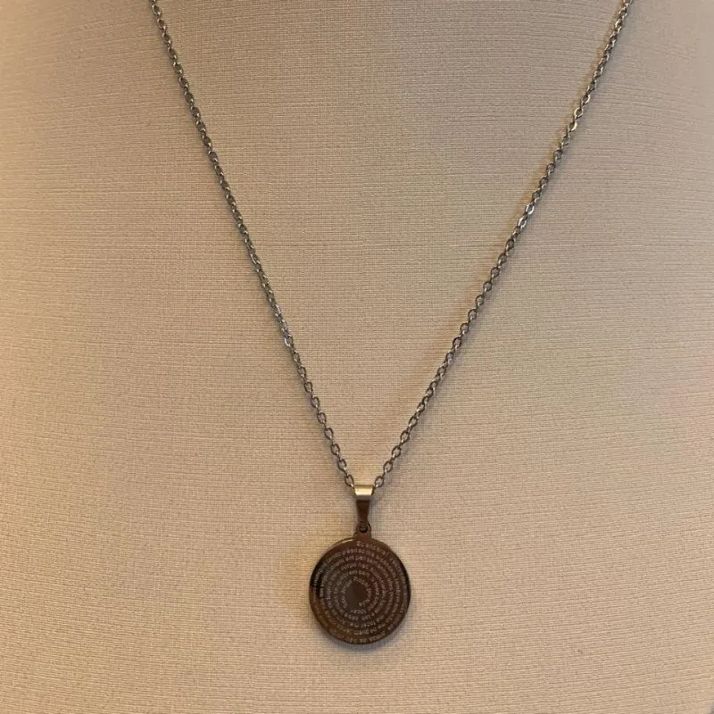 COLAR COM MEDALHA DO PAI NOSSO UNISSEX