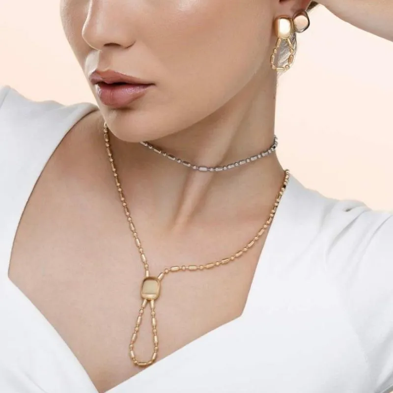 COLAR CORRENTE BEAD DOURADO