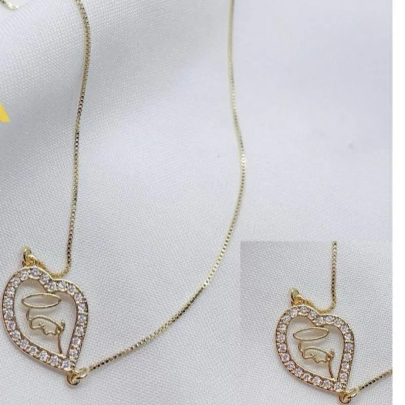 COLAR VENEZIANA NOSSA SENHORA ROSTO OURO