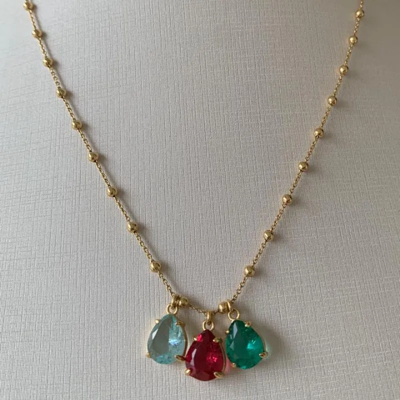 COLAR YARA PEDRAS DE ZIRCONIA COLORIDAS