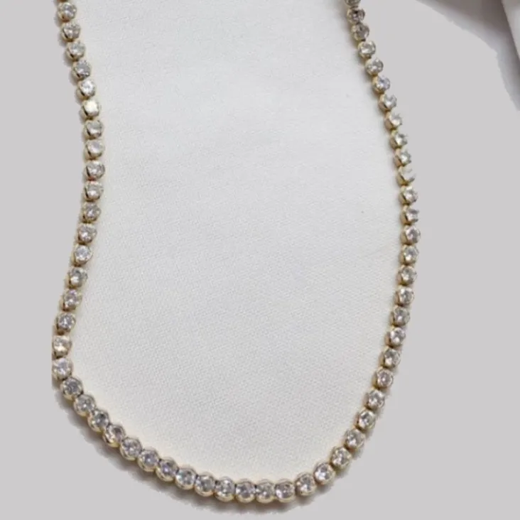 COLAR ZIRCONIA RÓDIO BCO
