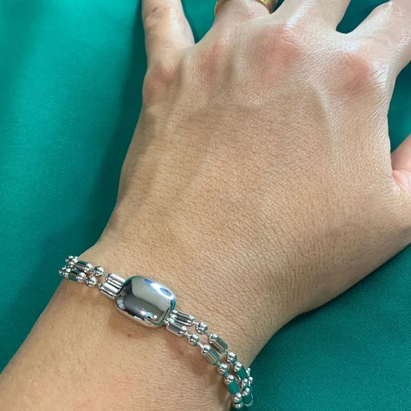 PULSEIRA BEAD COM RETANGULO