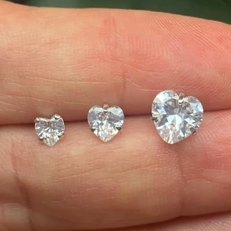TRIO PEDRARIA CORAÇÃO ZIRCONIA OURO