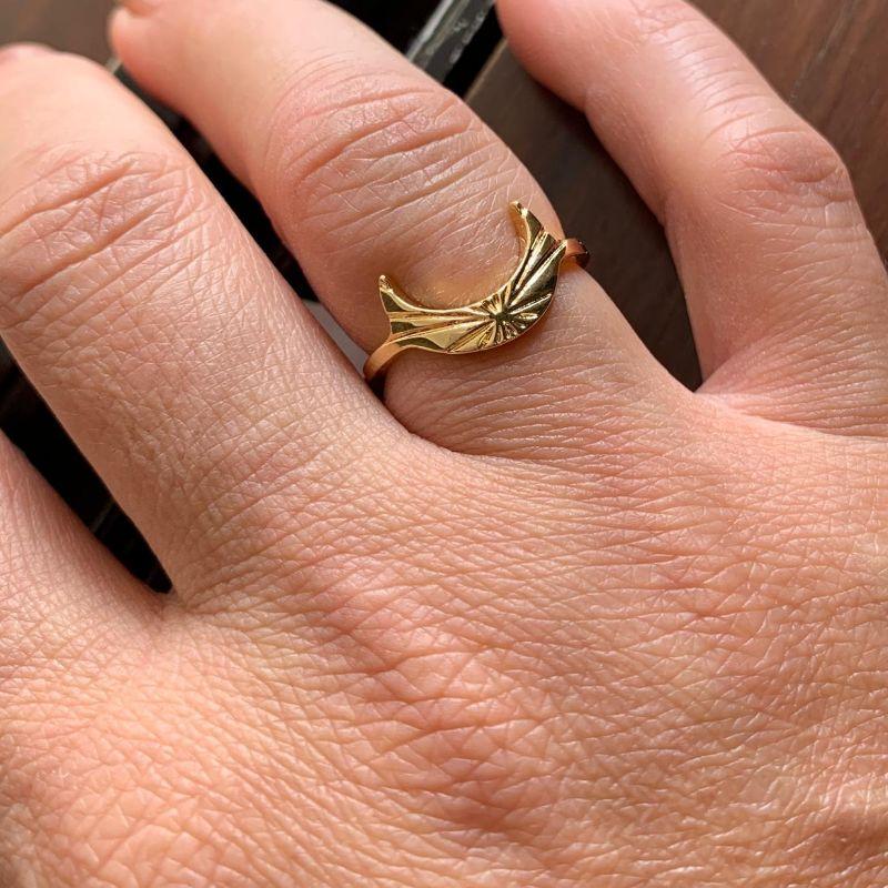 ANEL LUA REGULÁVEL  COR PRATA BANHO RODIO BRANCO